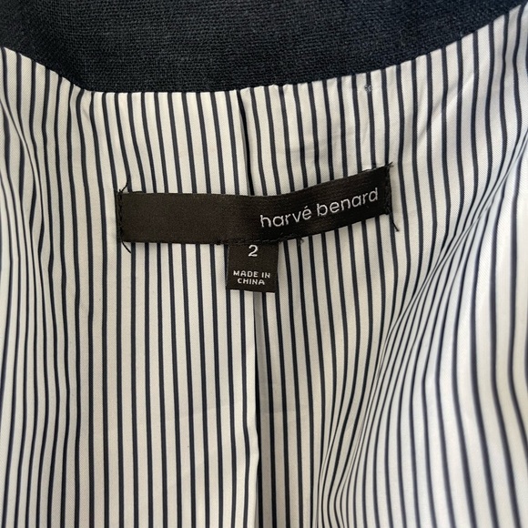 Harve Benard Navy Blazer size 2 - Picture 5 of 6